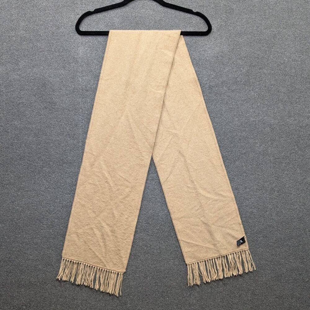 Alpaca Scarf Made In Peru Peruvian Camel Brown Wrap Fringe Incas Inc 9” x 70"